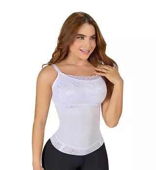 Bl-0238 - Blusa Blanca Con Espalda Cubierta Tiras Ajustables