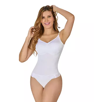 Bl- 0230 - Top Blanco Control Abdomen Tiras Ajustables