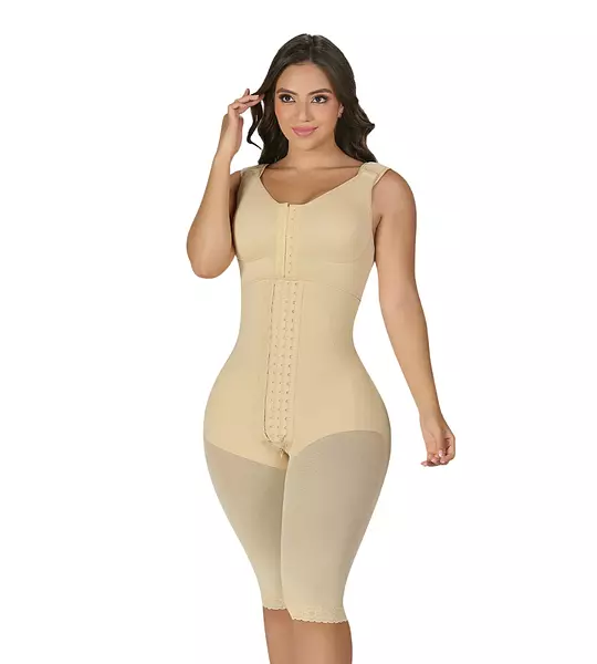 F-00470 Faja Tipo Reloj De Arena Beige Brasier Sobrepuesto