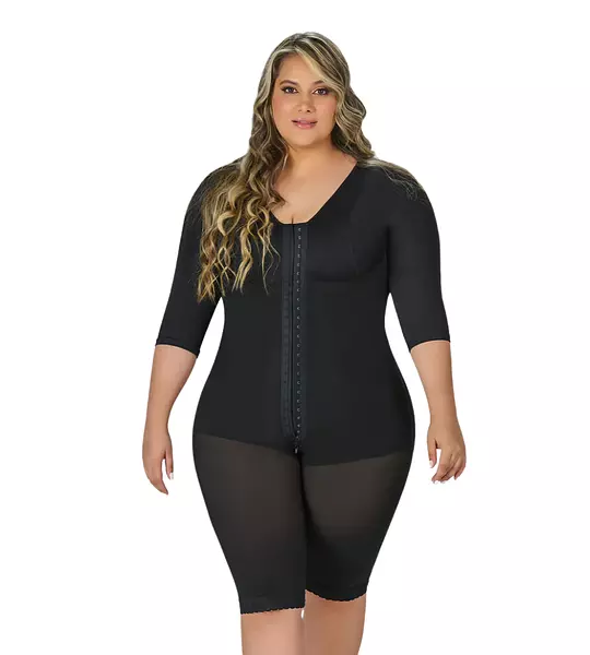 F-0161- Faja Negra Con Cobertura En Espalda, Brazos Y Busto