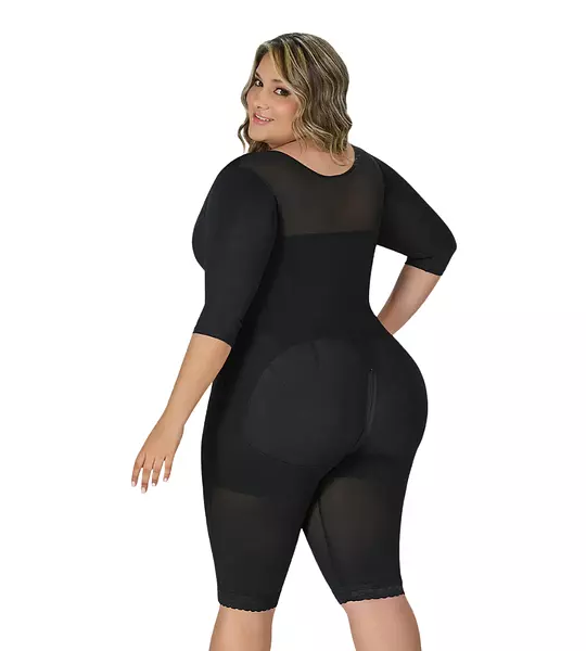 F-0161- Faja Negra Con Cobertura En Espalda, Brazos Y Busto