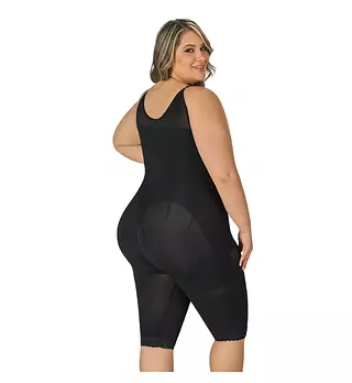 F-0078- Faja Negra Larga Con Refuerzo Abdominal