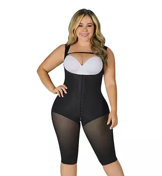 F-0075- Faja Negra Larga Con Mayor Cobertura En La Espalda