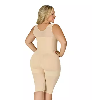 F-0075- Faja Beige Larga Con Mayor Cobertura En La Espalda