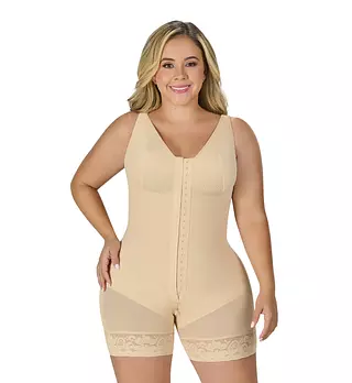F-0029- Faja Beige Corta Con Brasier