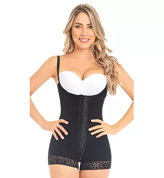 F-0047- Faja Negra Extracorta Moldeadora Strapless