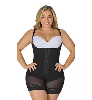 F-0068- Faja Negra Corta Con Espalda Cubierta