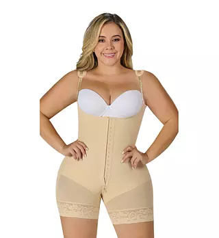 F-0068- Faja Beige Corta Con Espalda Cubierta